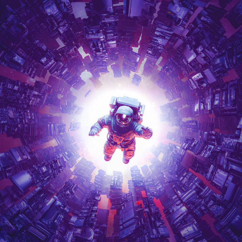Space Time Singularity by Grandeduc - Wrapped Canvas Print, 30cm H x 30cm W x 3.8cm D