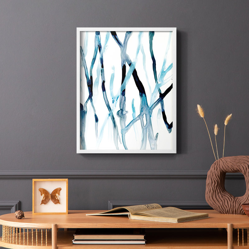 «Runnel II», reproduction encadrée - bois massif, Blanc, H 28 po x l 22 po
