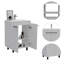 Meuble-lavabo 24 po, armoire de plancher, porte double, deux tablettes - blanc