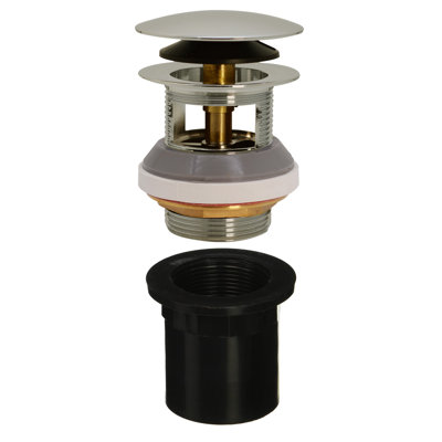 Integrated Overflow Drain 1-1/2 in. NPSM Coarse Thread Tip-Toe Mechanism with ABS Adapter