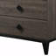 Dessus en faux marbre et commode au fini chêne gris rustique