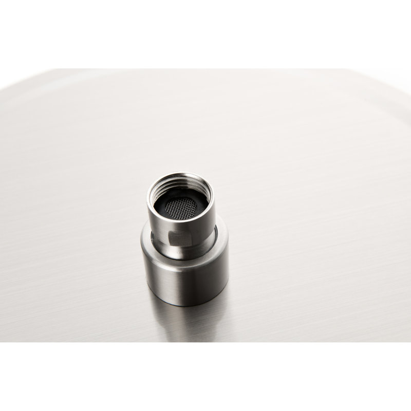 Brushed Nickel Shower Ensemble With Comprehensive Facilities. Head, Hand Shower, Slide Bar, Bodysprays, Arm, Hose, Valve Trim, Lever Handles. Self-Cleaning Head For Unhindered Water Outlet.