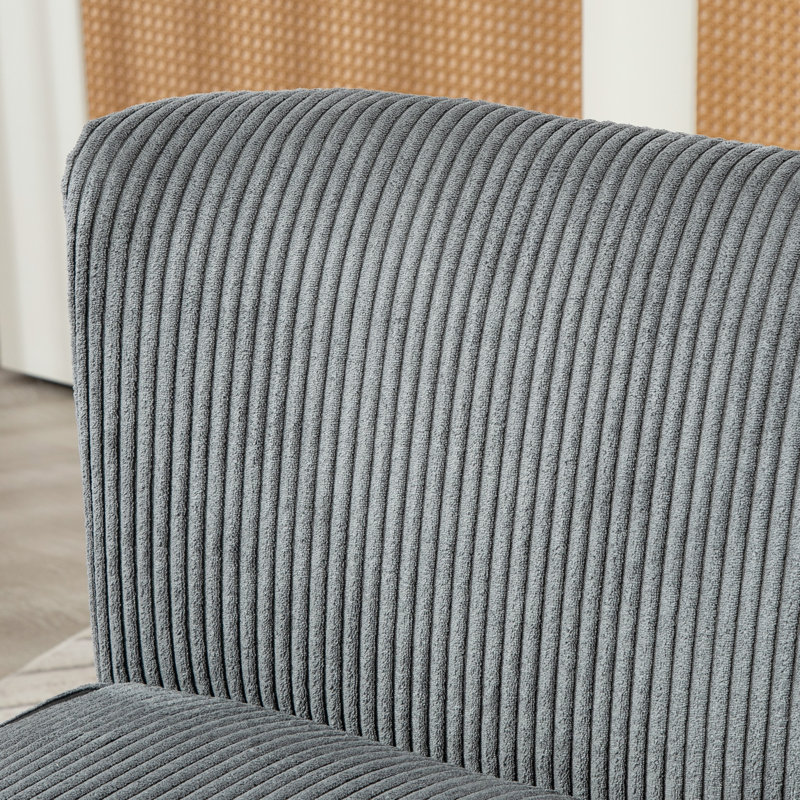 Maxen 2 Seater Loveseat, Polyester; Corduroy, Grey