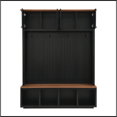Donald with Storage Bench, Cabinets, Coat Racks and Hooks