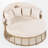 Anazco 53" Wide Circle Wicker Patio Daybed with Cushions