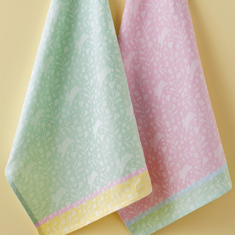 Ensemble de serviettes à vaisselle en jacquard Bunny Hop