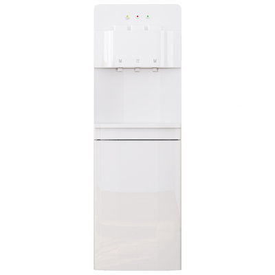 Bottom Loading Water Dispenser with Hot/Cold & Room Temp Settings (50F Ice-Cold & 203F Steamless Hot),Energy-Efficient Design for Home/Office,Quiet Operation, Safety Lock,Sleek Black/White Finish