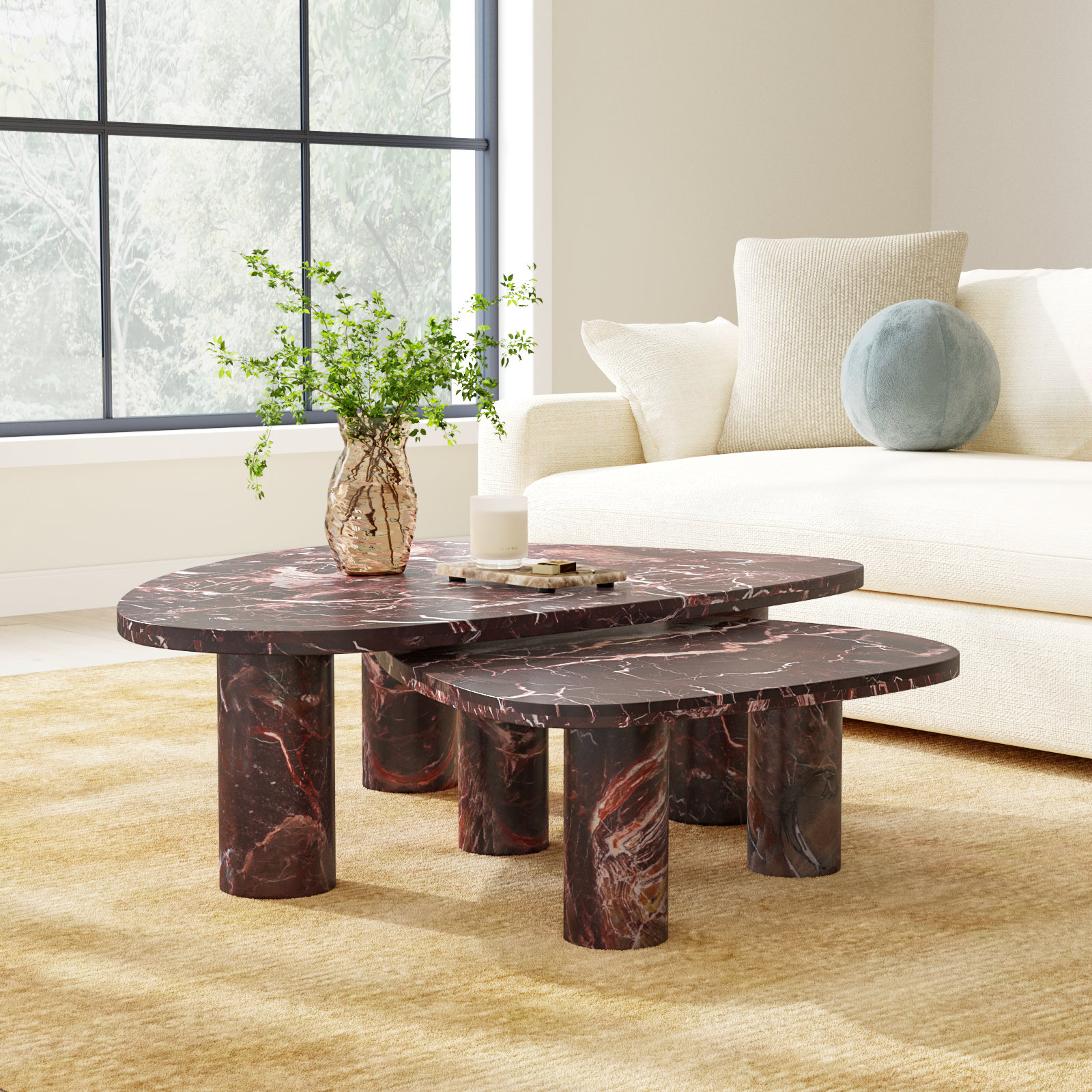 Moraga Nesting Coffee Table, Merlot