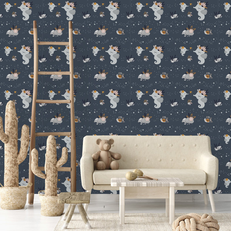 Papier peint Sea Sea Horse, L 25 po x L 124,8 po