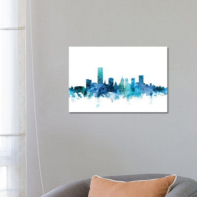 Oklahoma City Skyline by Michael Tompsett - Wrapped Canvas Gallery-Wrapped Canvas Giclée