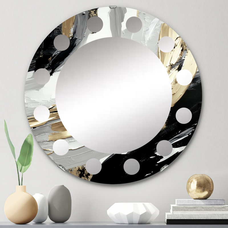 Genevre - Miroir mural moderne rond, 24 po x 24 po