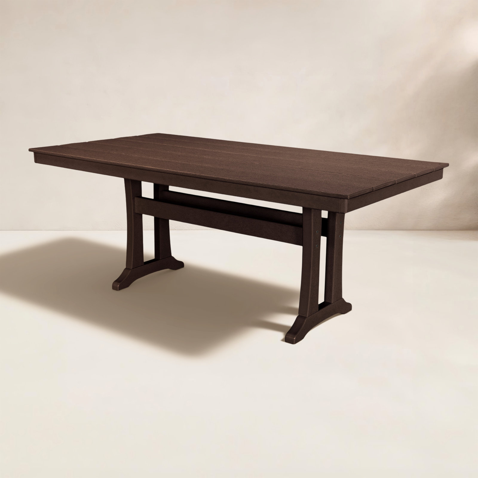 POLYWOOD® Tables 38" Patio Dining Table, Mahogany