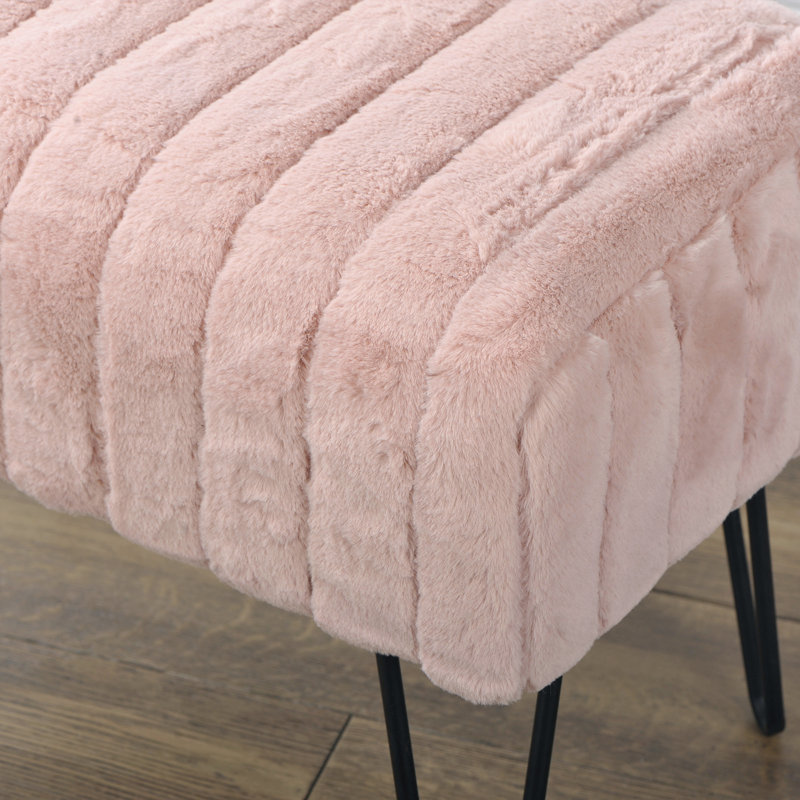 Dugan Upholstered Ottoman, Rose Smoke 