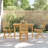 Aljandro 4 - Person Bamboo Patio Dining Set with Rectangular Table