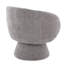 Chaise d'appoint pivotante en tissu gris-1209284970