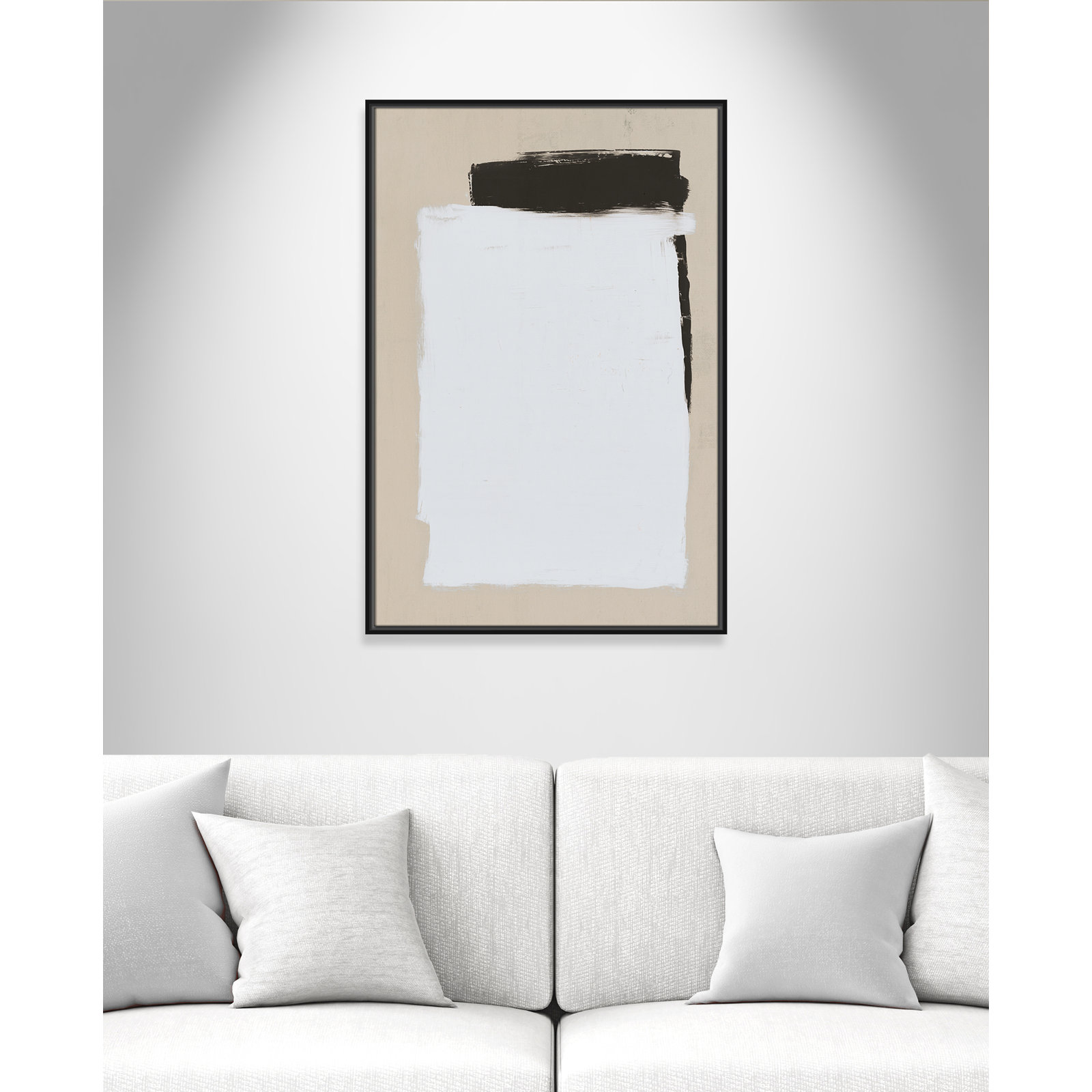 Two Mirrors, Framed Canvas, 37.5" H x 25.5" W, Black