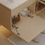 Petit meuble-lavabo flottant simple avec lavabo