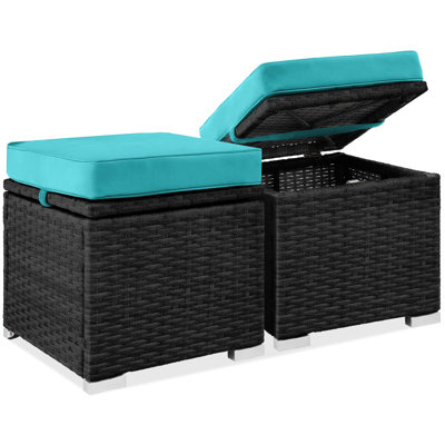 Adnand Metal Outdoor Ottoman