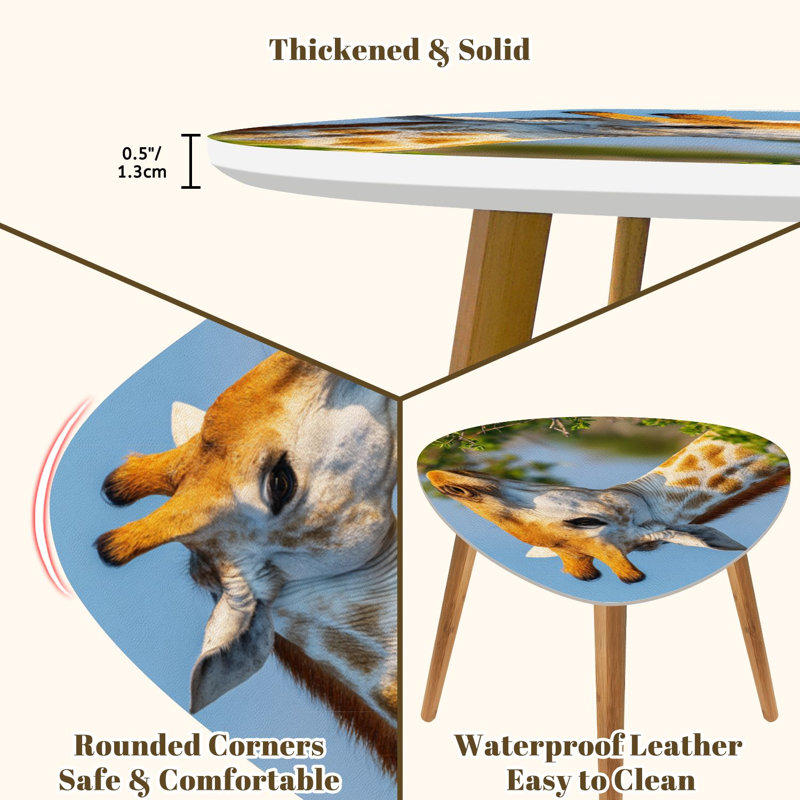 Ensemble de 2 tables basses gigognes Triangle