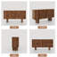 Buffet 63 "en bois cannelé avec bord incurvé et 3 tiroirs-1062661072