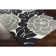 Tapis noir / gris en laine tissé à la main Madena