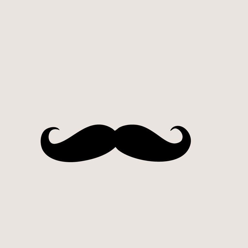 Décalcomanie murale mustache Milbrandt, Noir