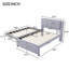Lit plateforme double avec lit gigogne-608287097