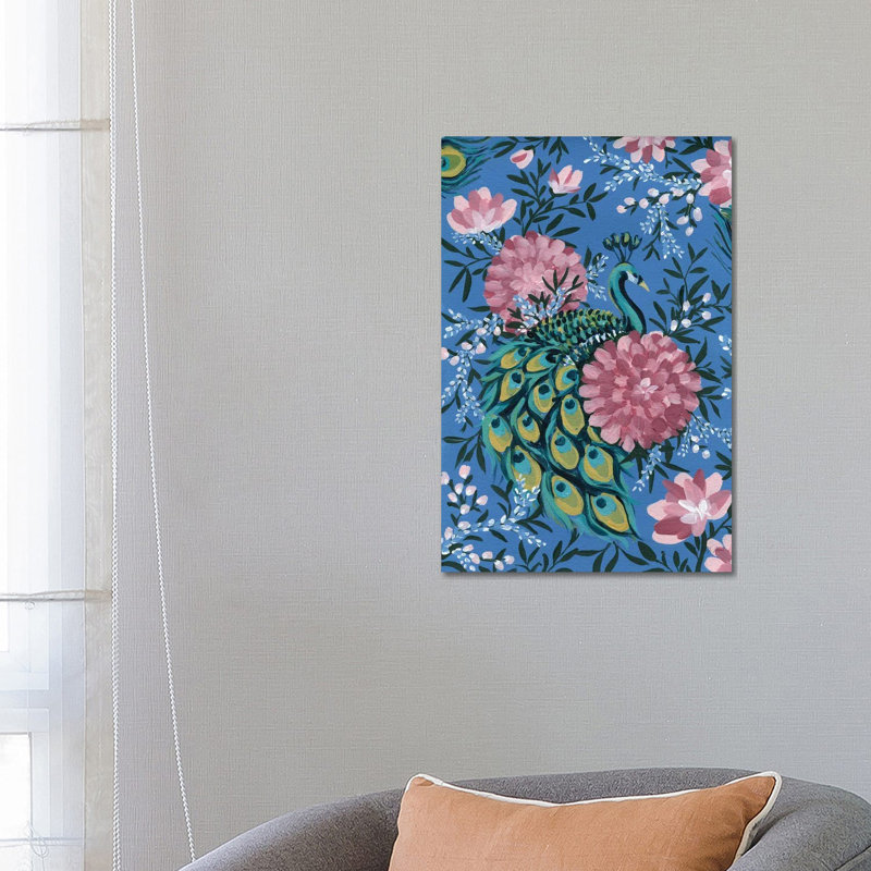 Maximalist Peacock by Yvette St.Amant - Gallery-Wrapped Canvas Giclée on Canvas, 66.04 cm H x 45.72 cm W x 3.175 cm D