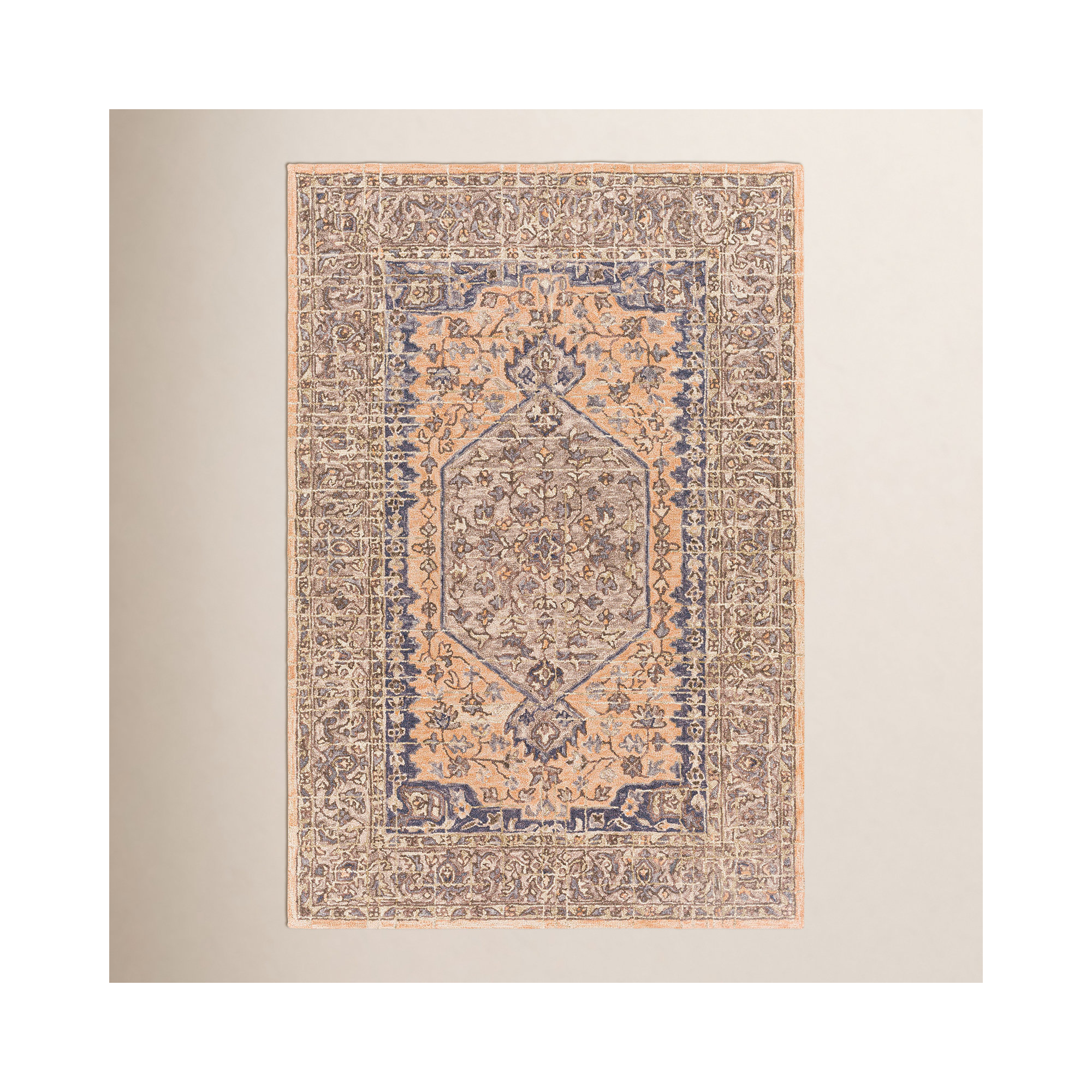 Domenica Handmade Wool Rug, Rectangle 2' x 3'