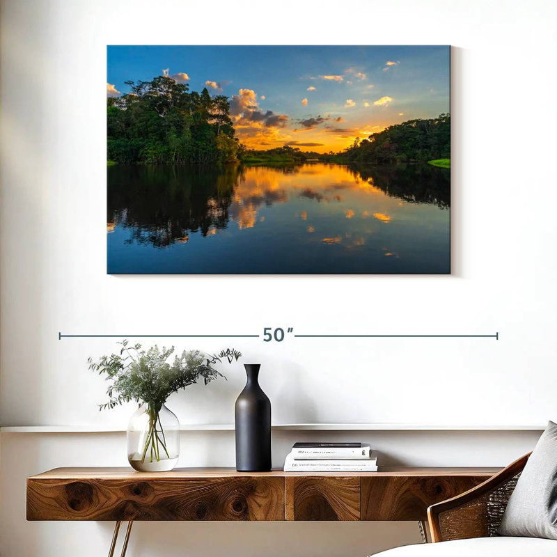 Alvord Amazon River Sunset, 26" H x 39" W