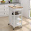 Îlot de cuisine 22,4 po Caprece, chariot de cuisine avec porte-serviettes, îlot, chariot à café-831465543