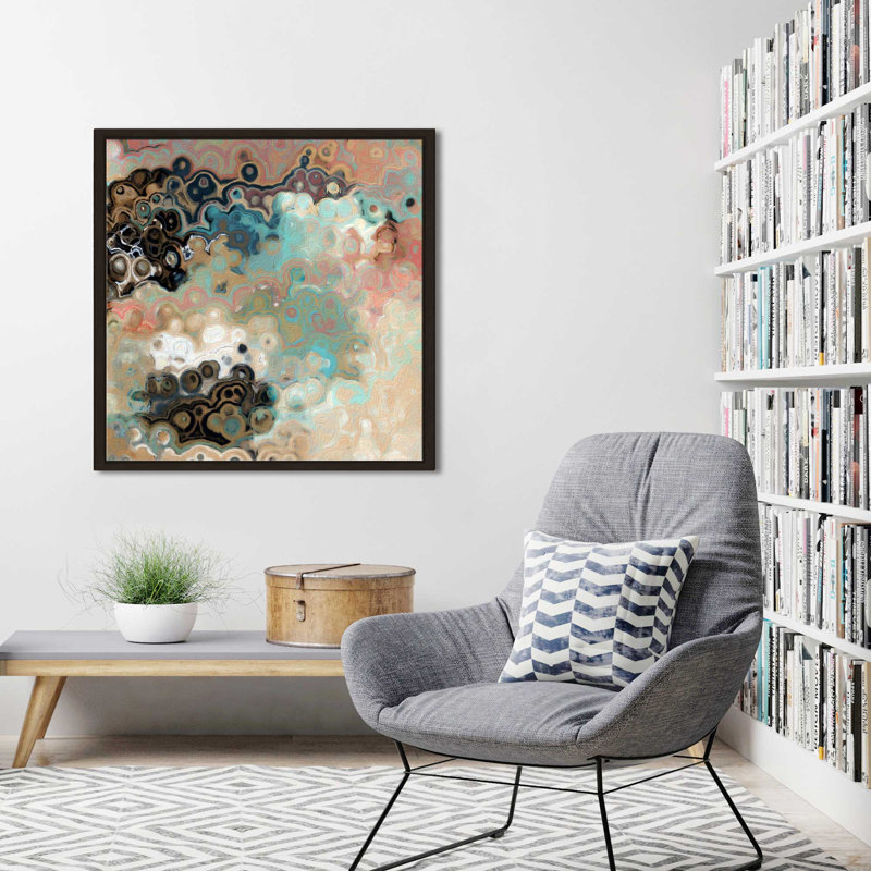 Acts 18: 9 Speak par Mark Lawrence - Peinture, Cadre flottant espresso, H 39,5 po x l 39,5 po x P 2 po