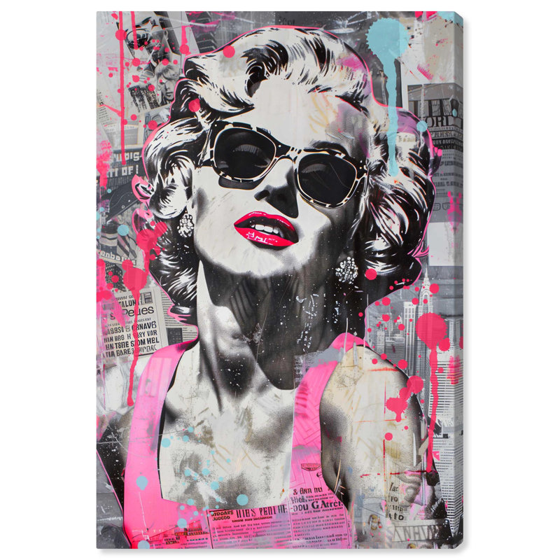 Retro Glam Star Collage Canvas Art Print, 24" x 16"