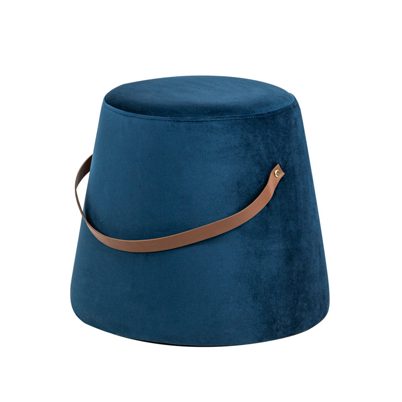 Brunner with Rope Pouf, Blue Velvet