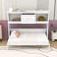 Lit escamotable simple en bois avec station de charge intégrée, tiroir de rangement et tablettes-2030207006