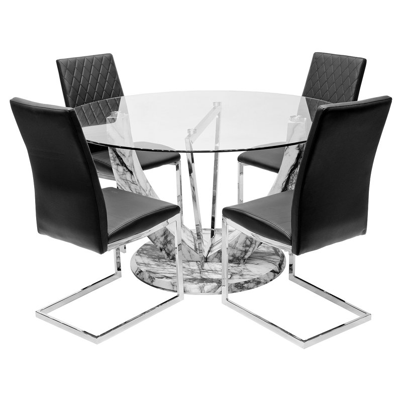 Redmayne 4 - Person Dining Set, Black