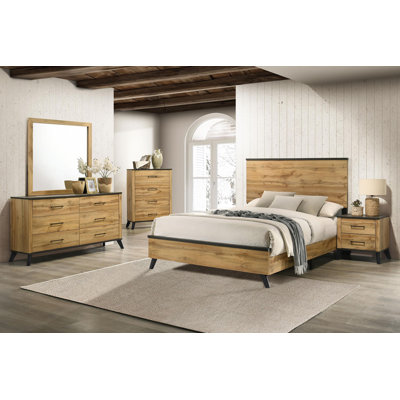 Falu 5-piece Full Bedroom Set Natural Pine