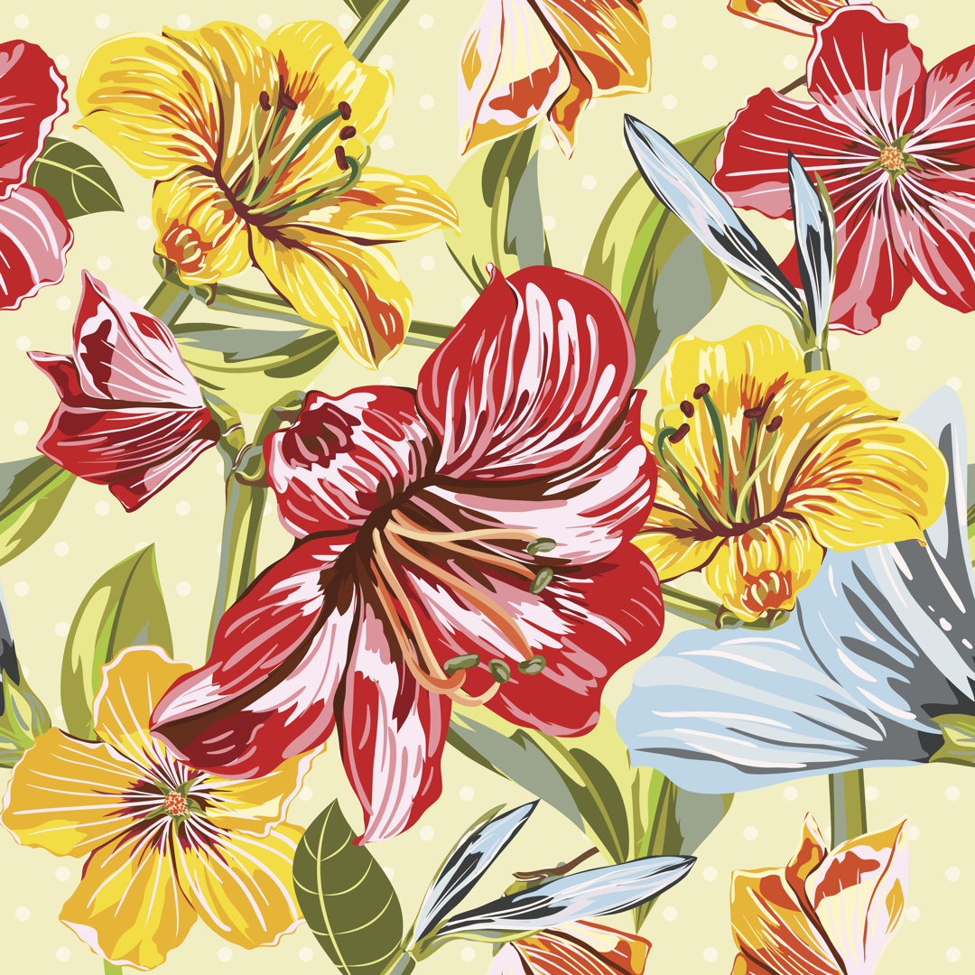 Sciotodale Vector Seamless Floral Hand-drawn Pattern by Phoenix_olga - Print