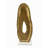 Abstract Aluminum Ring Sculpture on Marble Base  - 8x4x21" - Gold/White