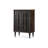 Retro Black Solid Wood Sideboard