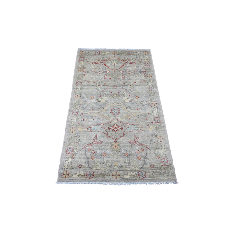 Tapis gris en laine noué à la main de conception pure 3 pi x 5 pi 1 po Peshawar Bijar 6C5C83A7296C401E9756668AB7CD173B