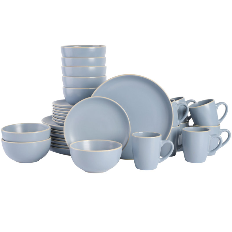 Service de table 32 pièces Gibson Home Rockaway, Bleu