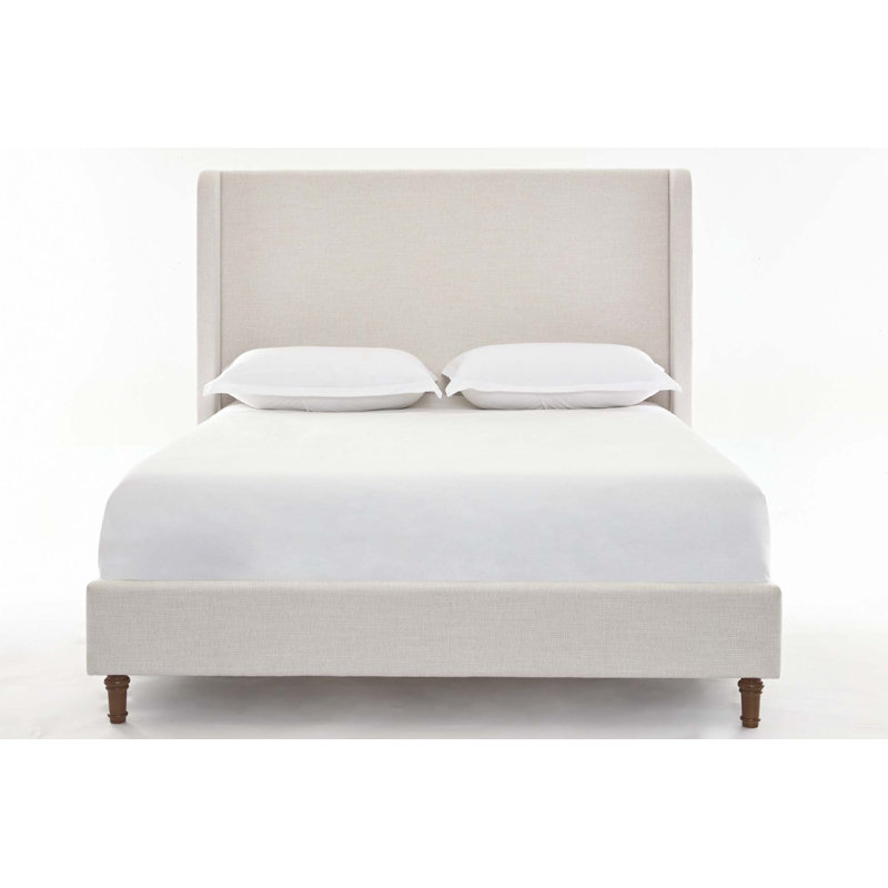 Grand lit tapissier Harper, Ivoire, Grand