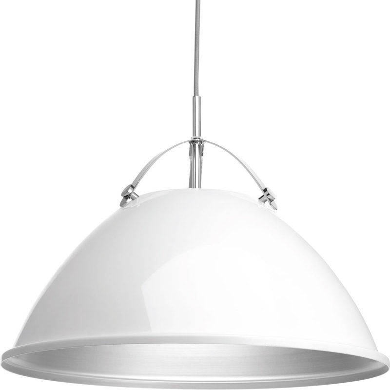Luminaire suspendu 1 cloche pour une cloche Cherrelle, H 14,5 po x l 20 po x P 20 po, Blanc