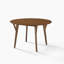 Berenike Round Soild Wood Dining Table With 4 Tan Dorsey Chairs - Farmhouse Style-744373046