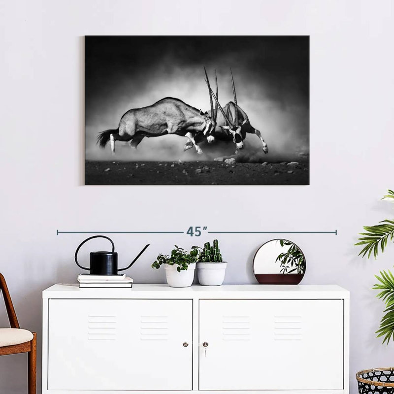 Brampt Fighting Oryx, 24" H x 36" W