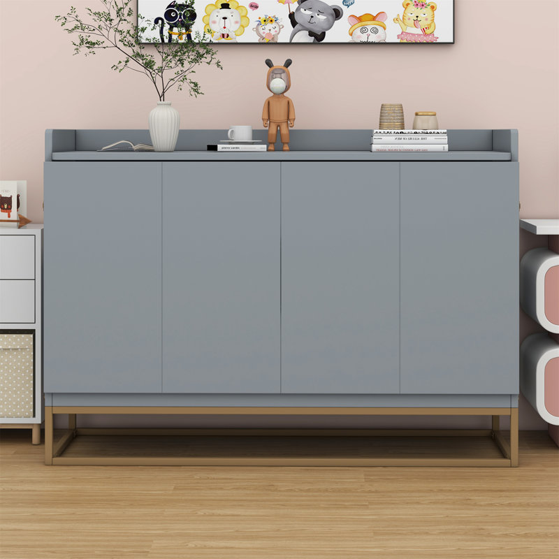 Lit escamotable avec pieds en fer, design moderne, Gris