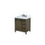 Meuble-lavabo brun rustique 30 po X P 22 po D, ensemble de comptoir et robinet en marbre de culture-117980264