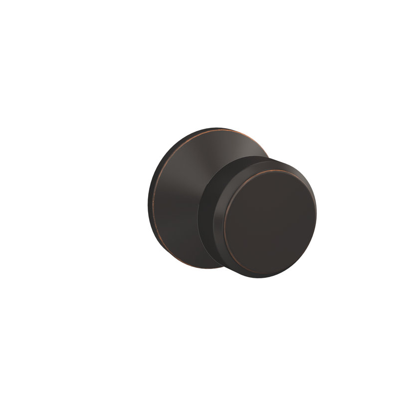 Bowery Non-Turning Knob with Kinsler Trim, Aged Bronze