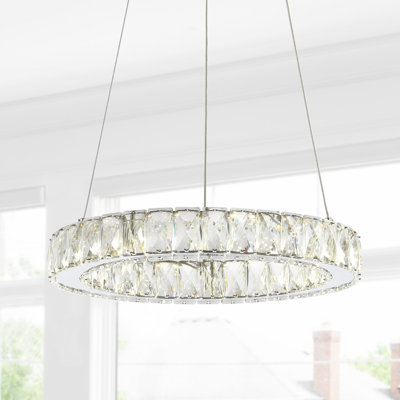 Mae LED Wagon Wheel Chandelier